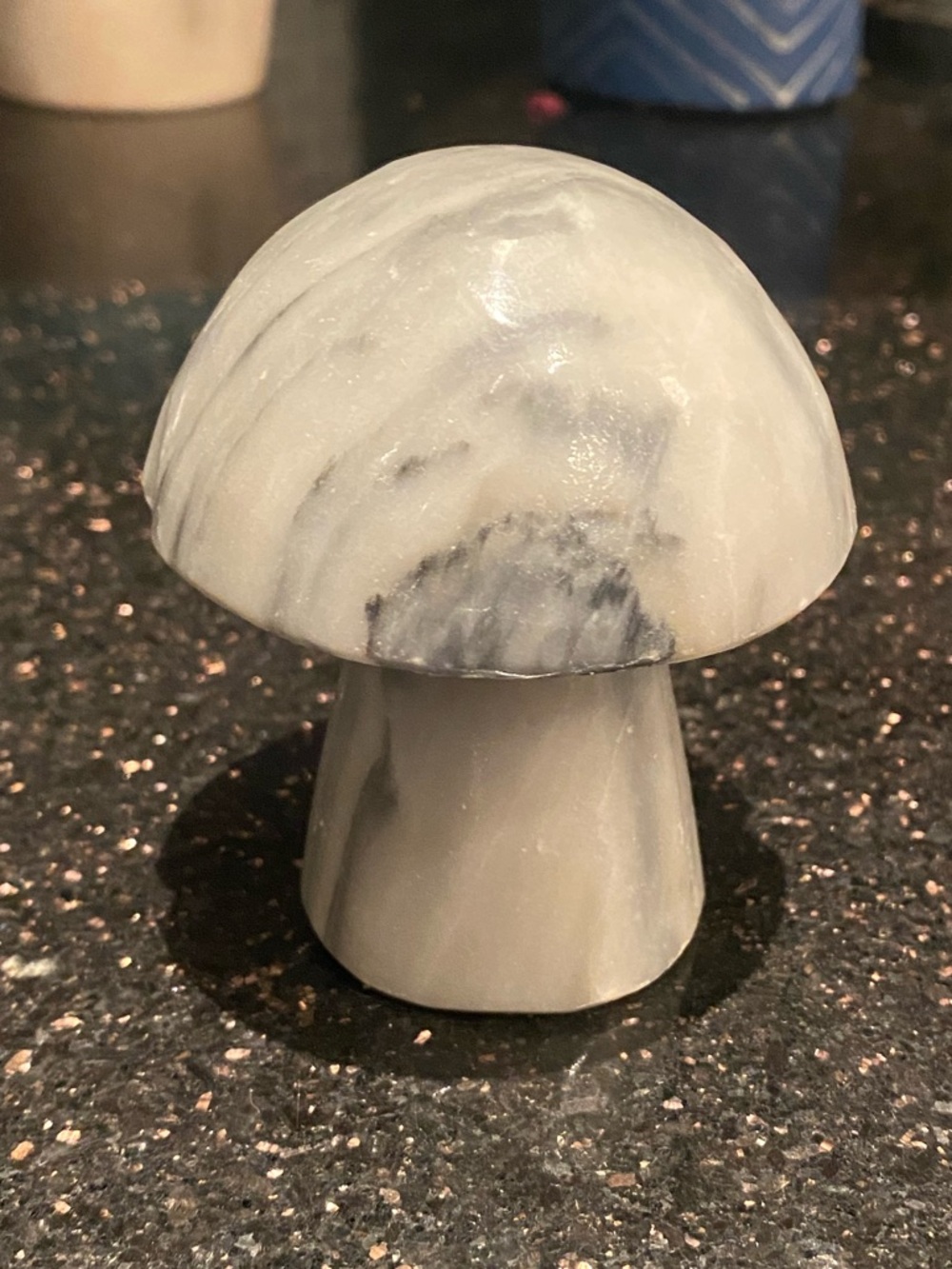 Vintage Decorative Gray Stone Mushroom 4”